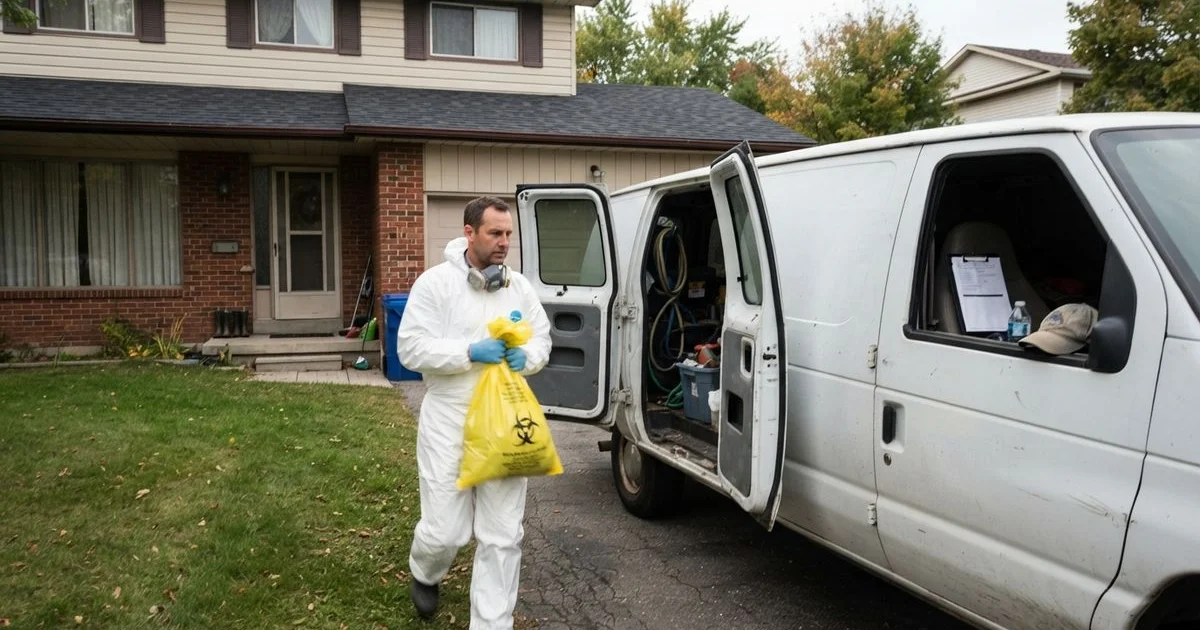 Water damage and biohazard cleanup after a death in the family
