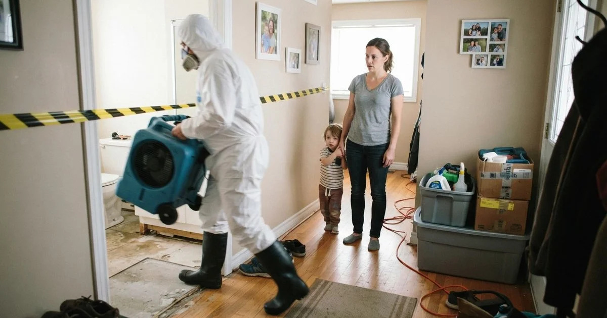 Is it safe to stay home after a sewage backup?
